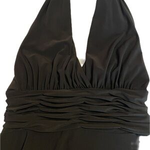 Elegant Black Halter Dress